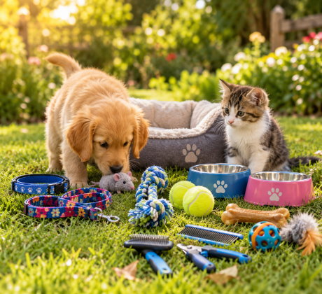 Puppy and Kitten’s Garden Playtime
